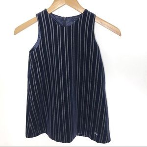 Velvet striped Burberry holiday navy and black dress 3T